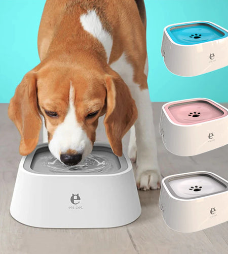 Dog Drinking Water Bowl Floating Non-Wetting Mouth Cat Bowl without Spill Drinking Water Dispenser Plastic Anti-Over Dog Bowl
