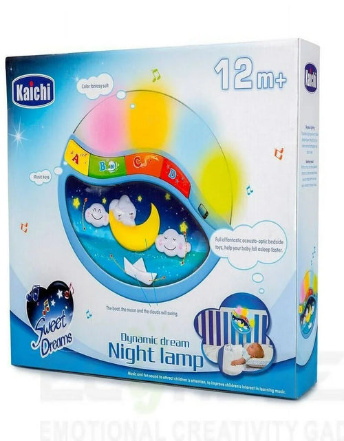 Load image into Gallery viewer, Magic Sleep through the Night Soother Baby Crib Clip in Night Lamp with Multiple Melodies to Put Your Baby to Sleep, in Blue
