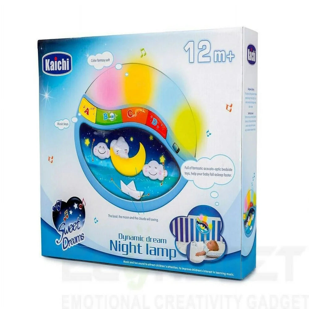 Magic Sleep through the Night Soother Baby Crib Clip in Night Lamp with Multiple Melodies to Put Your Baby to Sleep, in Blue