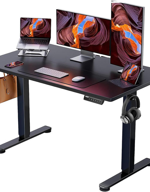 Load image into Gallery viewer, Height Adjustable Electric Standing Desk, 48 X 24 Inches Sit Stand up Desk, Memory Computer Home Office Desk (Black)
