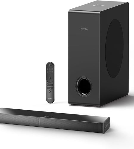 Sound Bar for Smart TV with Subwoofer, 160W 2.1Ch PC Soundbar for Game, Bass Boost, Bluetooth 5.3 Surround Sound Home Audio Speaker Work with HDMI ARC, Ultra-Slim Nova S40