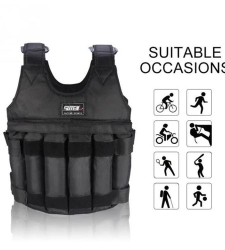 Weighted Vest for Men Workout - Adjustable Weight Vests 20Lbs/ 30Lbs/ 40Lbs/ 50Lbs/ 100Lbs Max Loading 110Lbs Workout Equipment