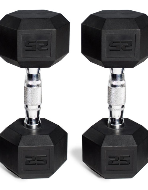 Load image into Gallery viewer, 150Lb Rubber Hex Dumbbell Set
