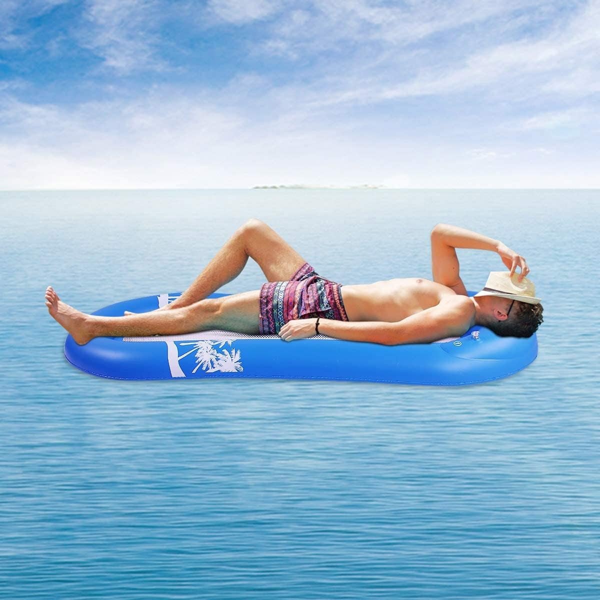 Pool Lounger Float for Adult, Float Hammock,Inflatable Rafts Swimming Pool Air Sofa Floating Chair Bed,Lying on It Your Whole Body Is Submerged in Water,Great for Chilling in the Pool