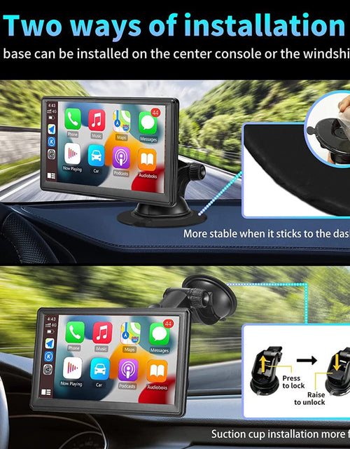 Load image into Gallery viewer, 7-Inch Touchscreen Wireless Car Stereo, Portable Apple Carplay Car Radio Receiver GPS
