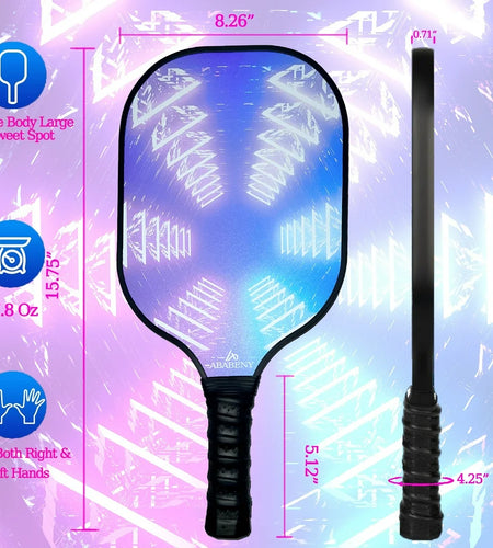 Pickleball Paddles Set of 2, USAPA Approved Fiberglass Surface Pickleball Set with Pickleball Rackets, Lightweighted Pickle Ball Paddle Set ​For Men Women with 4 Pickle Balls, Carrying Bag