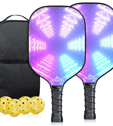 Pickleball Paddles Set of 2, USAPA Approved Fiberglass Surface Pickleball Set with Pickleball Rackets, Lightweighted Pickle Ball Paddle Set ​For Men Women with 4 Pickle Balls, Carrying Bag