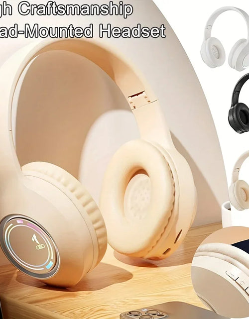 Load image into Gallery viewer, 5.2 Cool M3 Headset Bluetooth Earphones Foldable Glowing Card Insertion Stereo Sound Long Battery Life Esports Low Latency
