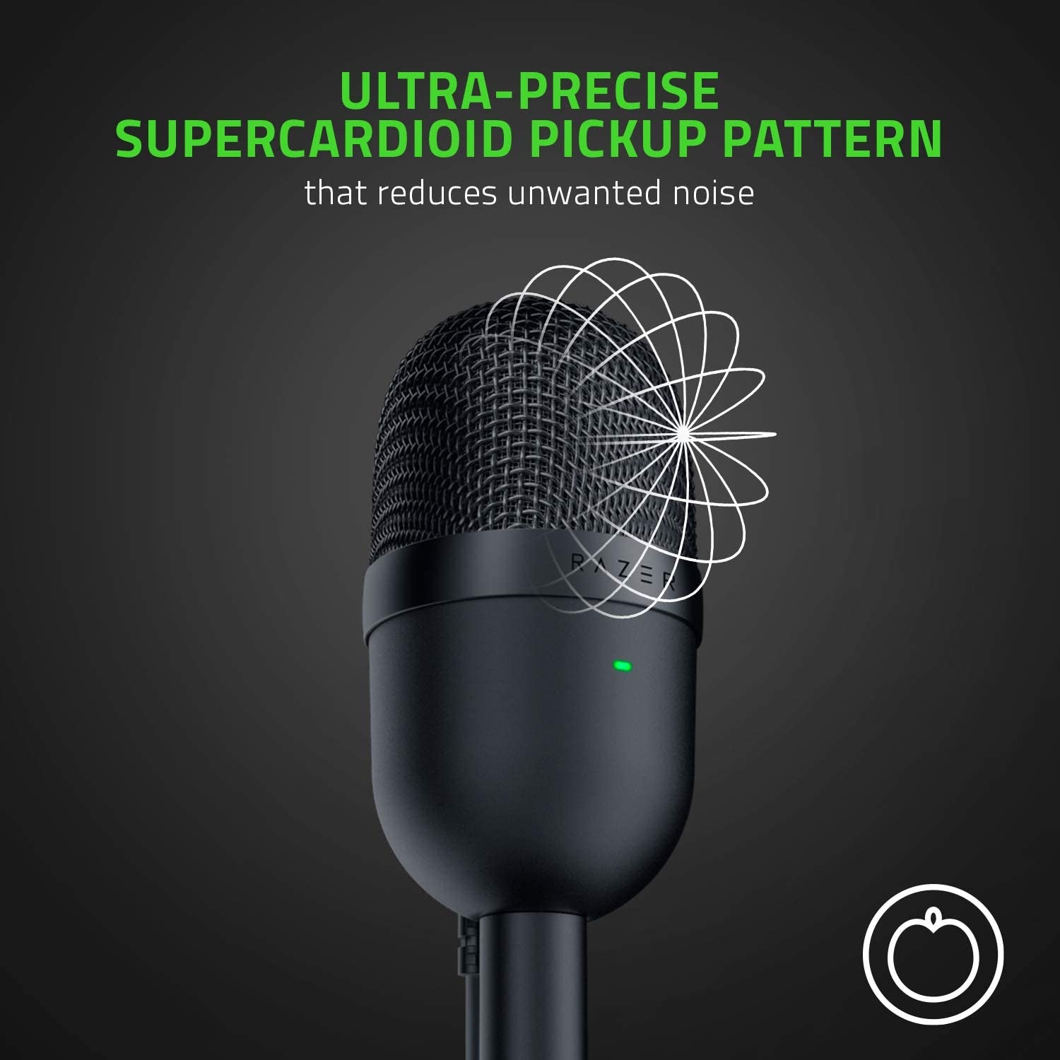 Seiren Mini USB Streaming Microphone: Precise Supercardioid Pickup Pattern - Professional Recording Quality - Ultra-Compact Build - Heavy-Duty Tilting Stand - Shock Resistant - Classic Black