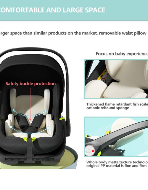 Load image into Gallery viewer, 5 in 1 Baby Stroller Travel System,Baby Stroller and Car Seat Combo, Includes Quick Folding Aluminium Baby Stroller and Infant Car Seat,High View Modular Stroller with Base

