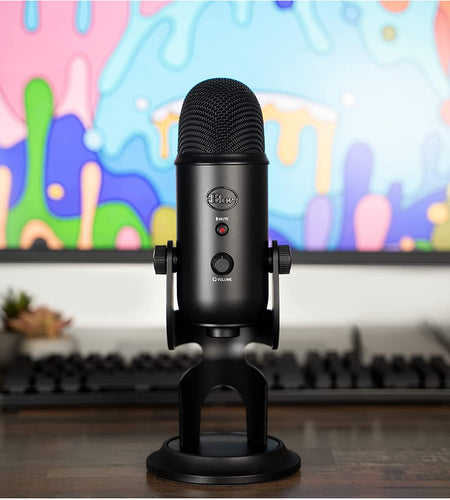 Yeti USB Microphone (Blackout) Bundle with Knox Gear Headphones and Pop Filter (3 Items)