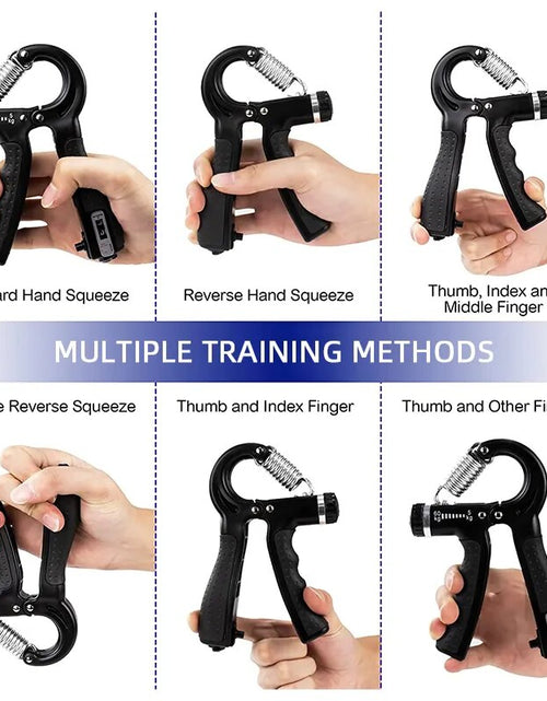 Load image into Gallery viewer, 5-60Kg Adjustable Hand Grip Strengthener Hand Grip Trainer with Counter Wrist Forearm and Hand Exerciser for Muscle Building
