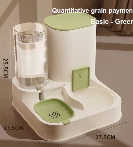 Pet Cat Automatic Feeder Drinking Water Large Capacity Water Dispenser Dry Wet Separation Food Container Pet Supplies
