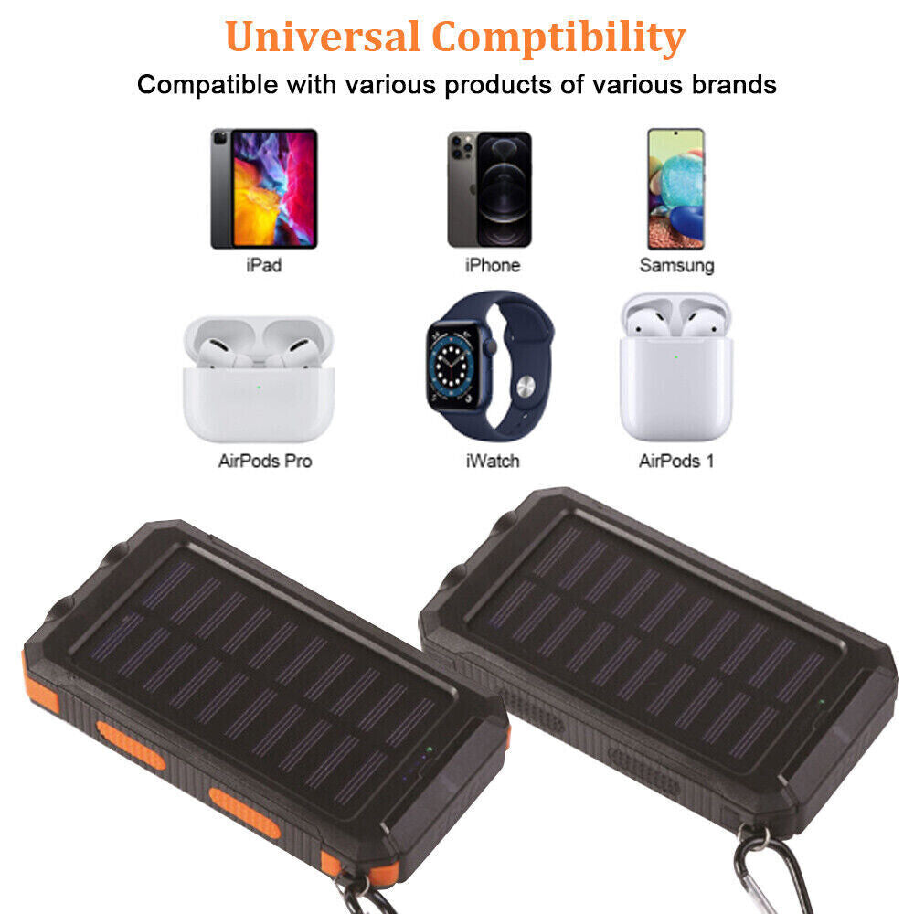 2023 Super USB Portable Charger Solar Power Bank for Cell Phone