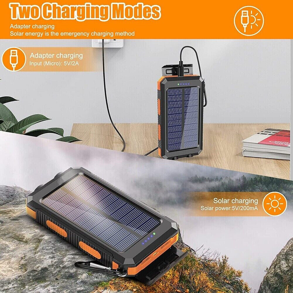 2023 Super USB Portable Charger Solar Power Bank for Cell Phone