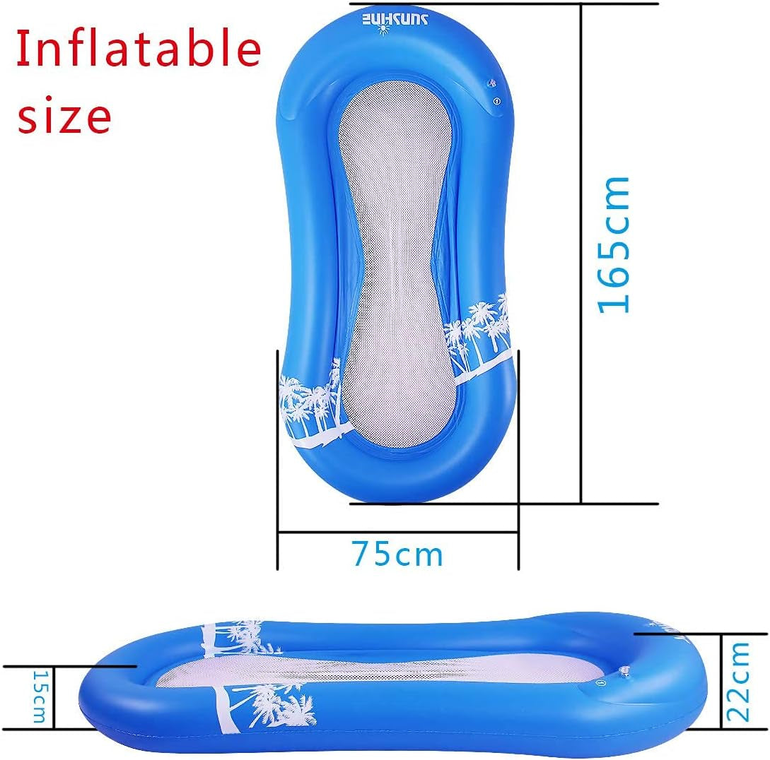 Pool Lounger Float for Adult, Float Hammock,Inflatable Rafts Swimming Pool Air Sofa Floating Chair Bed,Lying on It Your Whole Body Is Submerged in Water,Great for Chilling in the Pool