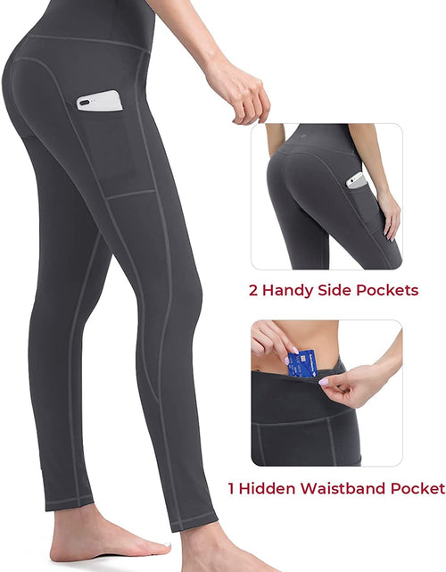 Load image into Gallery viewer, Yoga Pants with Pockets for Women High Waisted Workout Leggings Tummy Control Athletic Leggings
