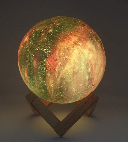 T20 3D Printing Moon Lamp Galaxy Moon Light Kids Night Light 16 Color Change Touch and Remote Control Galaxy Light as Gifts