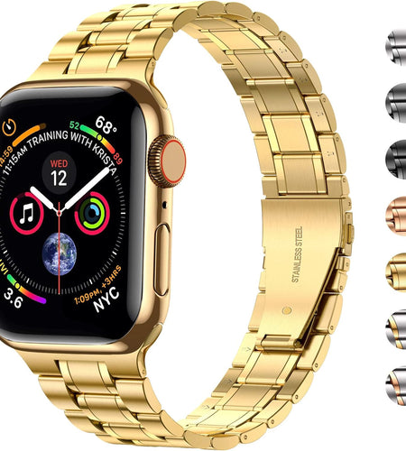 Solid Stainless Steel Band Compatible with Apple Watch 45Mm 44Mm 42Mm 41Mm 40Mm 38Mm, Metal Strap for Iwatch Series 7 6 5 4 3 2 1 SE