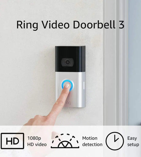 Video Doorbell 3 - Smart Wireless Doorbell Camera with Dual-Band Wifi, Quick Release Battery, 2-Way Talk, Night Vision