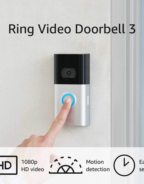 Load image into Gallery viewer, Video Doorbell 3 - Smart Wireless Doorbell Camera with Dual-Band Wifi, Quick Release Battery, 2-Way Talk, Night Vision
