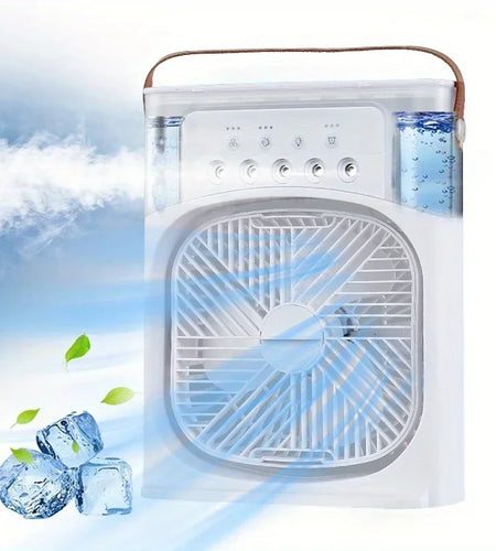 Portable Air Conditioner Fan, Household Small Air Cooler, Humidifier, Hydrocooling Fan, Air Adjustment for Office, 3 Speed