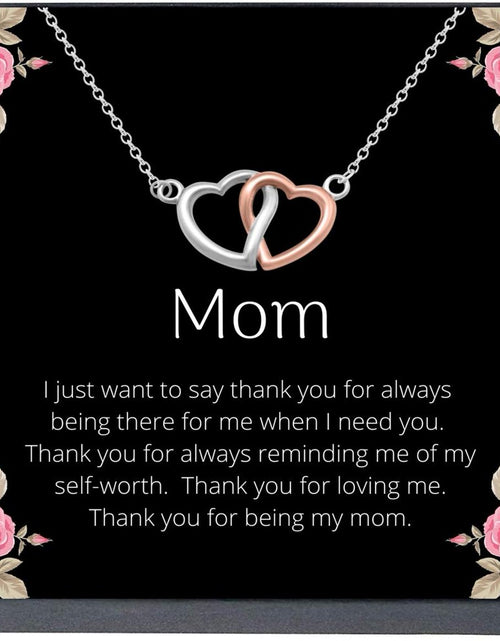 Load image into Gallery viewer, Mothers Day Necklace Jewelry Gifts for Mom- Heart Pendant Necklace on Quote Card Best Mom Ever Gifts from Son or Daughter
