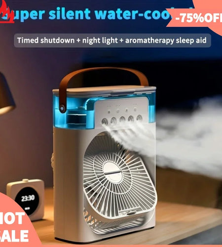 Portable Air Conditioner Fan, Household Small Air Cooler, Humidifier, Hydrocooling Fan, Air Adjustment for Office, 3 Speed