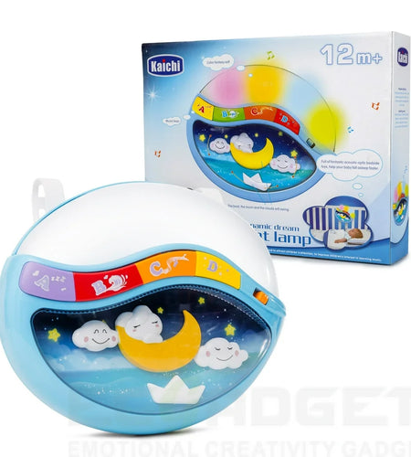 Magic Sleep through the Night Soother Baby Crib Clip in Night Lamp with Multiple Melodies to Put Your Baby to Sleep, in Blue