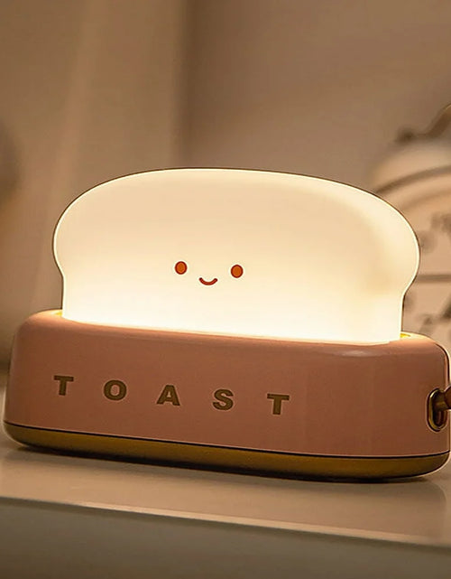 Load image into Gallery viewer, Cute Bread Night Light Usb Rechargable Desk Lamp Bedroom Bedside Sleep Light Reading Light for Office Bedroom Living Room
